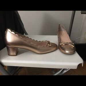 Kate Spade rose gold block heals